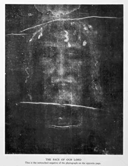 Ancient artifacts and relics Pillow Collection: Turin Shroud Face 1934