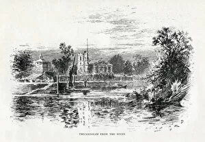 Images Dated 7th February 2019: Twickenham Church from the River Thames, 1897