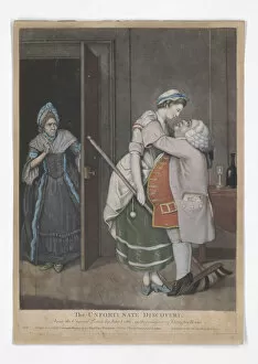Carington Bowles Collection: The Unfortunate Discovery - hand-coloured mezzotint