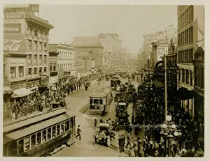 Vancouver Collection: Vancouver, Canada - Hastings Street with trams