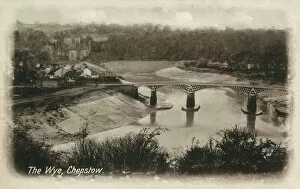 Piers Collection: View of the River Wye and Old Wye Bridge at Chepstow