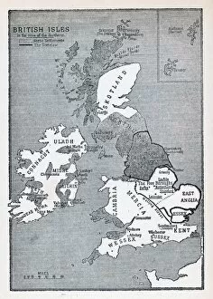 Maps Metal Print Collection: Viking Britain Map