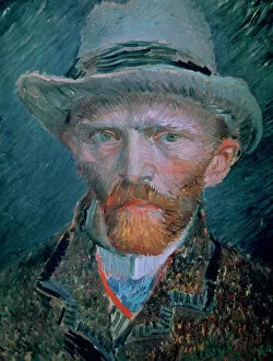 Impressionist paintings Collection: Vincent van Gogh (1853-1890). Self-portrait. Bust with brown