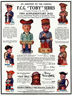 Adverts Collection: Wartime Toby jugs, WW1