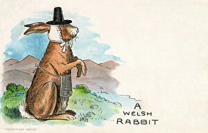 Anthropomorphic Collection: A Welsh Rabbit (Rarebit?) complete with traditional costume