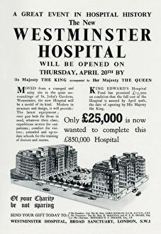 Westminster Jigsaw Puzzle Collection: Westminster Hospital opening April 1939
