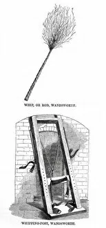 Wandsworth Collection: Whip and Whipping Post at Wandsworth Prison
