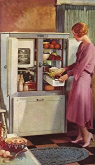 Celery Collection: Woman and Open Fridge Date: 1930