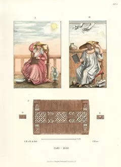 Artworks Collection: Women of Venice dying their hair using a solana