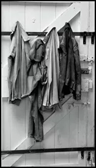 St Ives Poster Print Collection: Work clothes in Barbara Hepworths studio St Ives, Cornwall
