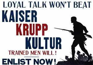 Talk Collection: WW1 recruitment poster with silhouette