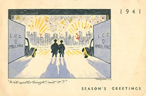 Benevolent Collection: WW2 L. C. C. Ambulance Christmas Card