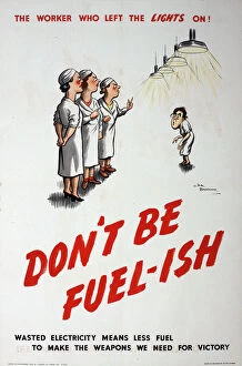 H.M. Bateman Jigsaw Puzzle Collection: WW2 poster, Don t be fuel-ish