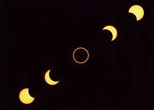Earth Jigsaw Puzzle Collection: Annular Eclipse - occurs when the Sun and Moon are exactly in line