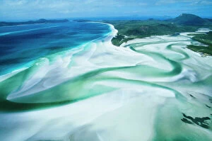 Australia Photographic Print Collection: Australia - Whitsunday Island Hill inlet, Whitehaven Beach. Great Barrier Reef Marine Park