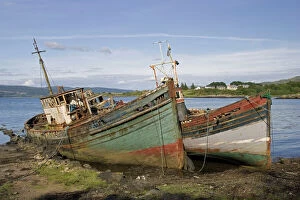 Isle Collection: Old fishing boats rotting on beach, Isle of Mull, Scotland, UK