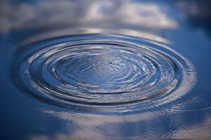 Drop Collection: Ripple on Water - With reflection of clouds