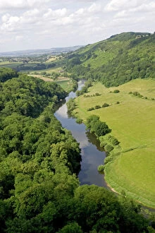 Landscape paintings Collection: River Wye viewed from Symonds Yat Rock, UK - Forest of Dean UK