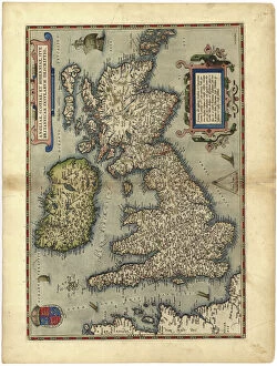 Renaissance art Fine Art Print Collection: 16th century map of the British Isles