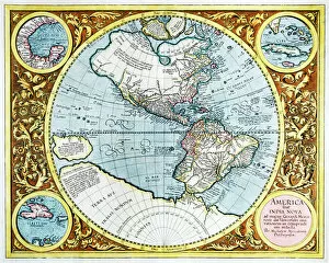 Maps Jigsaw Puzzle Collection: 17th century map of the New World