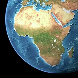 Bathymetry Collection: Africa, topographic map