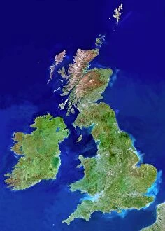 British Library Collection: British Isles, satellite image