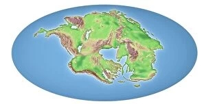 Popular Maps Pillow Collection: Continental drift after 250 million years