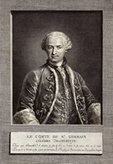 Monochrome paintings Photographic Print Collection: Count of St Germain, French alchemist