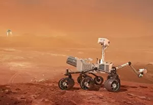 Studying Collection: Curiosity rover on Mars, artwork