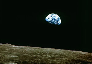 Related Images Jigsaw Puzzle Collection: Earthrise over Moon, Apollo 8
