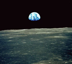 Space Premium Framed Print Collection: Earthrise photographed from Apollo 11 spacecraft