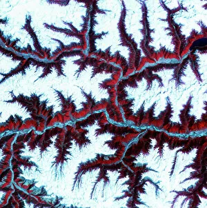 6 Nov 2006 Glass Coaster Collection: Eastern Himalayas, satellite image