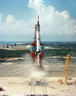 Space Rockets Premium Framed Print Collection: First US manned space flight, 1961