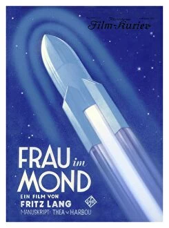 Posters Canvas Print Collection: Frau im Mond advert, 1929
