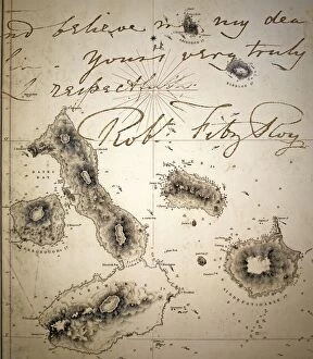World Photographic Print Collection: Galapagos Admiralty map by Fitzroy Beagle