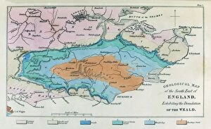 Early Maps Collection: Geological map, South-East England, 1830s