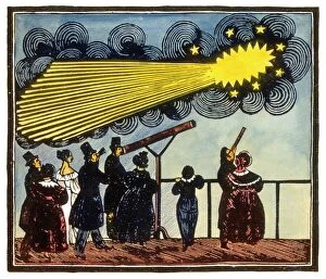 1835 Collection: Halleys comet, 19th Century artwork
