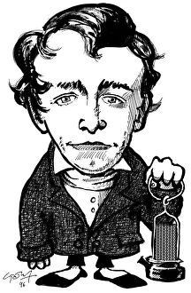 Black and white portraits Collection: Humphry Davy, caricature