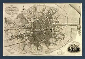 Georgia Pillow Collection: Map of the City of Dublin, 1797