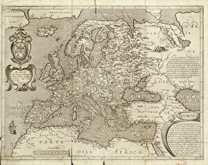 Italy Fine Art Print Collection: Map of Europe, 1600