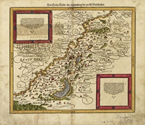 Germany Mouse Mat Collection: Map of Palestine, 1588