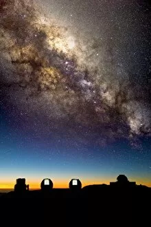 Nebula Collection: Mauna Kea telescopes and Milky Way