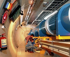 Posters Photo Mug Collection: Mock-up of Large Hadron Collider at CERN