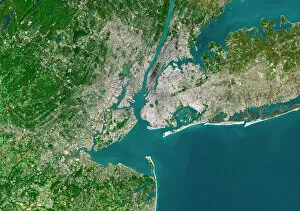 Geography Collection: New York City, satellite image
