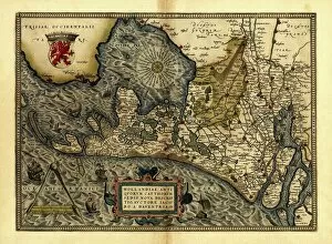 5 Feb 2010 Greetings Card Collection: Orteliuss map of Holland, 1570