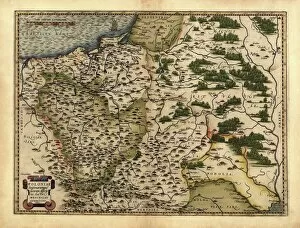 Posters Fine Art Print Collection: Orteliuss map of Poland, 1570