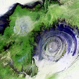 Geography Collection: Richat Structure, satellite image