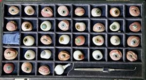 Science Museum Jigsaw Puzzle Collection: Set of glass eyeballs