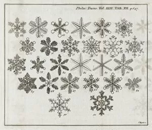 Meteorological Collection: Snowflake research, 18th century