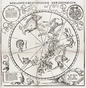 Albrecht Durer Framed Print Collection: Southern hemisphere star chart, 1537
